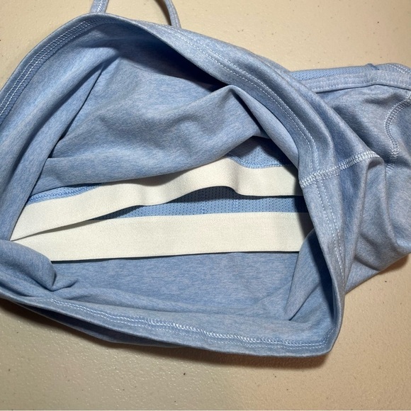 Athleta Girl Top Size Large 12 Blue Athletic Cheer Yoga Sports Cami - Picture 5 of 8